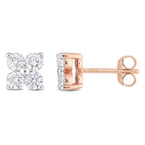 Round Cut Cubic Zirconia in 925 Sterling Silver Earrings 3