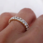 Stunning 0.80 CT Radiant Moissanite Stones Full Eternity Wedding Band 5