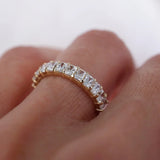 Stunning 0.80 CT Radiant Moissanite Stones Full Eternity Wedding Band 5