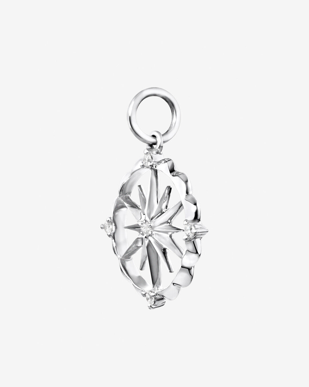 Round Cut Cubic Zirconia in 925 Sterling Silver Necklace 3