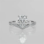 Stunning 1.35 CT Pear Moissanite Engagement Ring with Tiara Design 4
