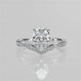 Stunning 1.35 CT Pear Moissanite Engagement Ring with Tiara Design 4