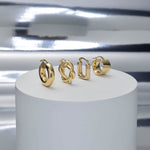 Stunning Twisted Hoops Earrings in Gold 11