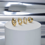 Stunning Twisted Hoops Earrings in Gold 11