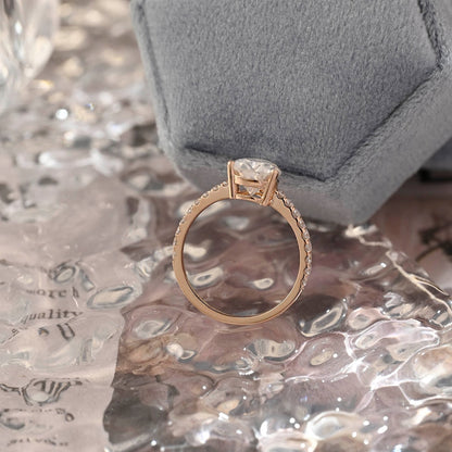 Stunning 3.0 CT Pear Moissanite Engagement Ring with Pave Design 6