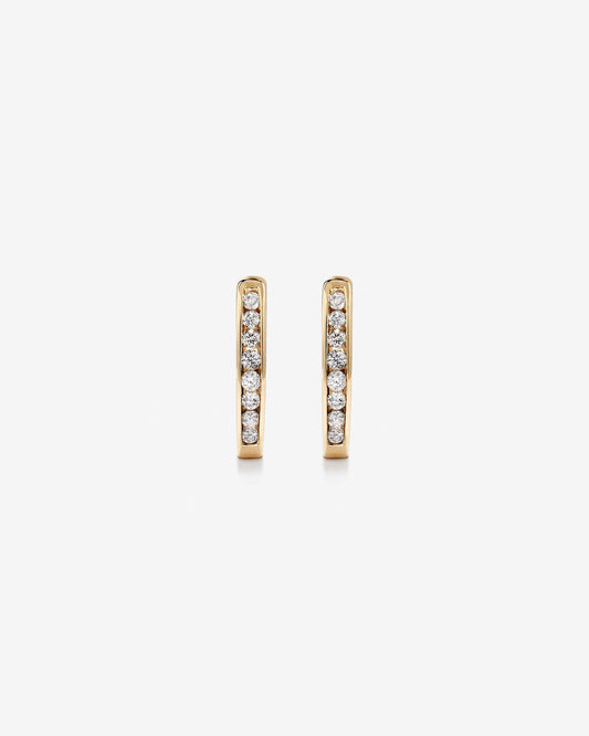 Round Cut Cubic Zirconia in 925 Sterling Silver Earrings 2