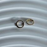 0.30 TCW Round Shape Moissanite Huggies Earrings in Gold 4