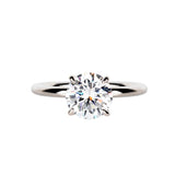 Round Cut Solitaire Style Cubic Zirconia in 925 Sterling Silver Ring 1