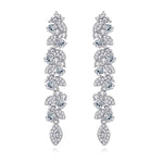 Round Cut Cubic Zirconia in 925 Sterling Silver Earrings 7