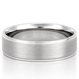 Classic Stain Finish Wedding Band for Men's in Solid Gold 3