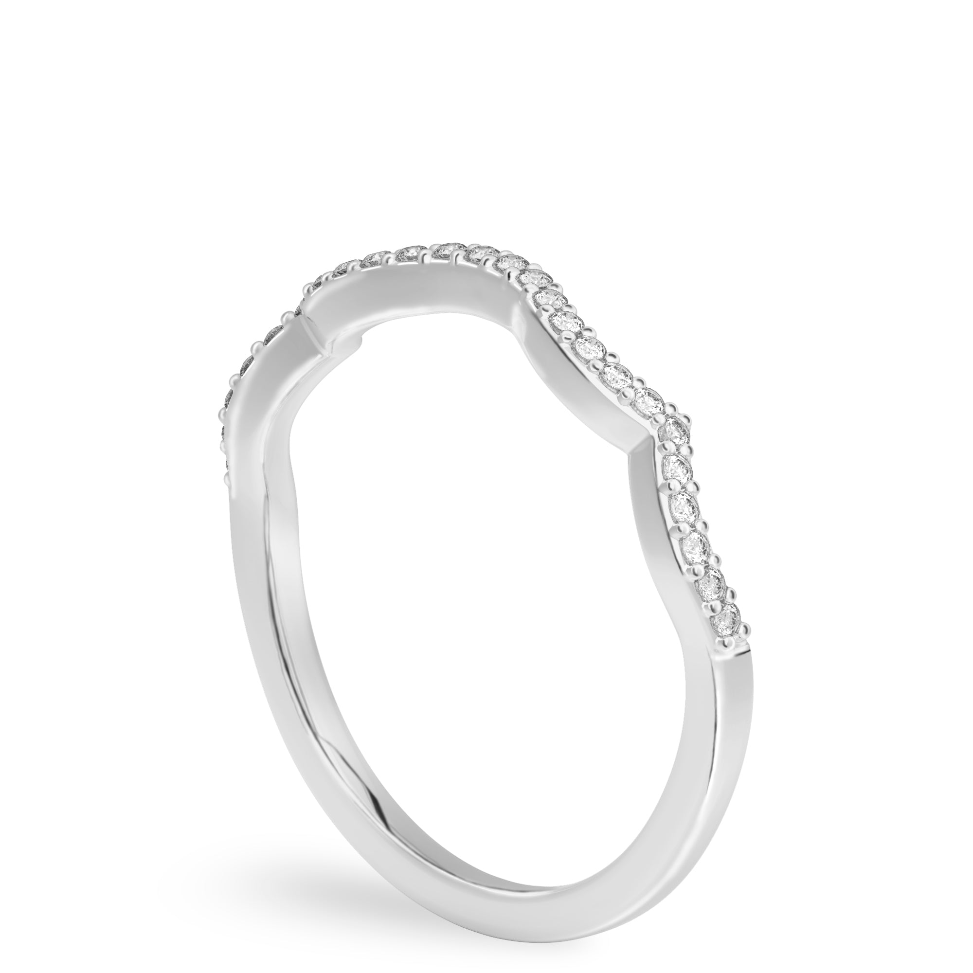 Stunning 0.20 TCW Round Moissanite Stones Wedding Bands 2