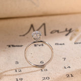 Stunning 3.0 CT Oval Moissanite Engagement Ring with Hidden Halo Design 6