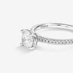Stunning 1.34 CT Round Moissanite Engagement Ring Pave Design 3