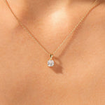 2.0 CT Cushion Moissanite Diamond Solitaire Pendant Necklace in Solid Gold 6