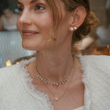 1.0 TCW Marquise Moissanite Diamond Cluster Pendant Necklace in Solid Gold 4