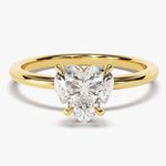 Stunning 1.5 CT Heart Moissanite Engagement Ring with Solitaire Design 1