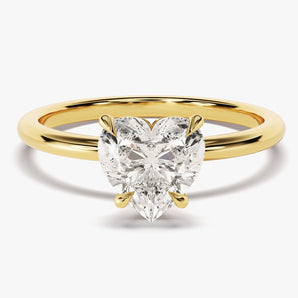 Stunning 1.5 CT Heart Moissanite Engagement Ring with Solitaire Design