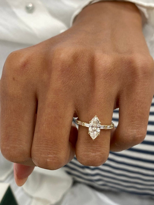 Stunning 2.0 CT Round Moissanite Engagement Ring with Dainty Pave Design 2