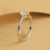 Stunning 1.0 CT Round Cut Moissanite Engagement Ring with Solitaire Design 5