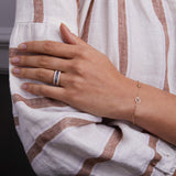 0.33 TCW Round Sapphire Lab Made Diamond- September Birthstone Wedding Band 3