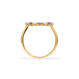 1.92 TCW Round Amethyst Lab Made Diamond- February Birthstone Engagement Ring 4