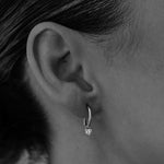 0.20 TCW Heart Cut Lab Grown Hoops Earrings