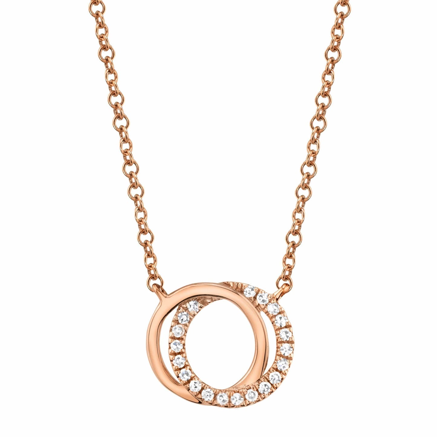 1.0 CT Round Moissanite Diamond Forever Linked Pendant Necklace in Solid Gold 3
