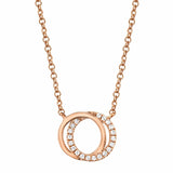 1.0 CT Round Moissanite Diamond Forever Linked Pendant Necklace in Solid Gold 3