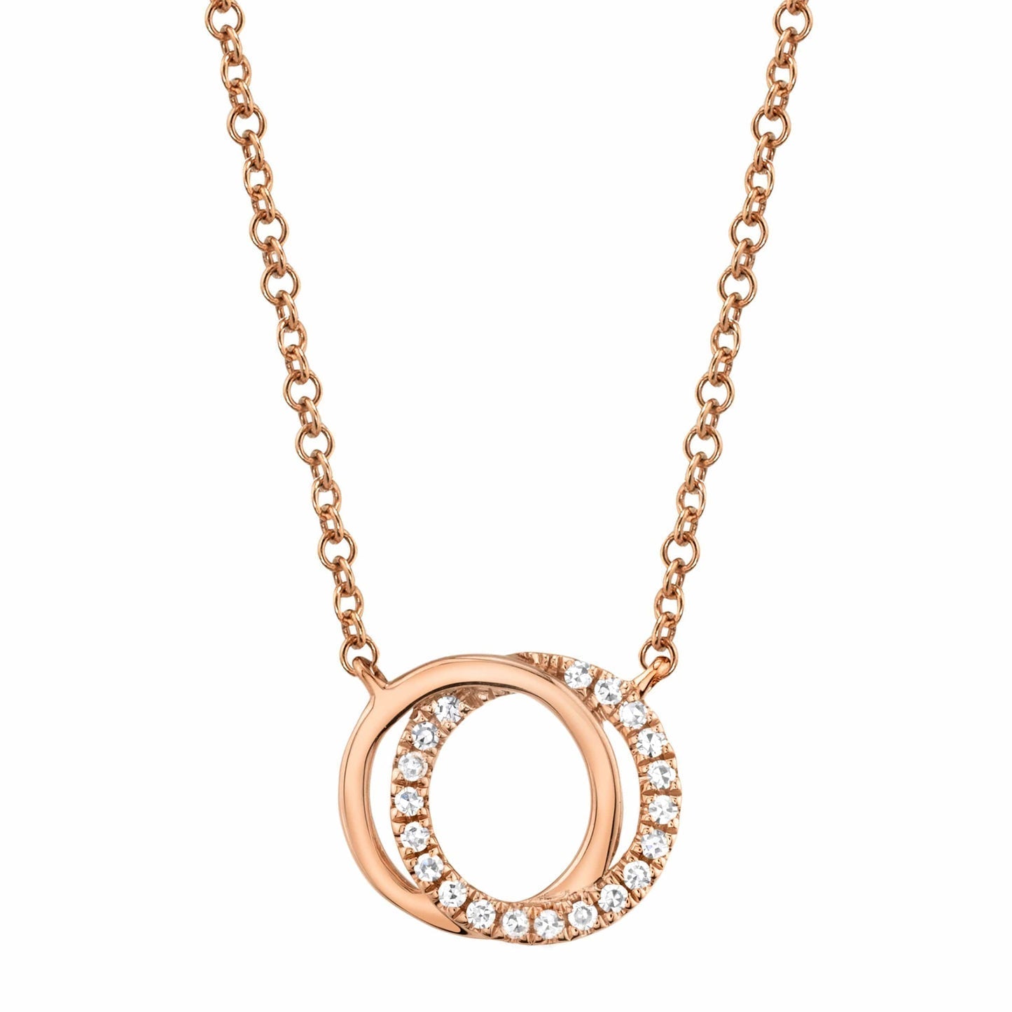 1.0 CT Round Moissanite Diamond Forever Linked Pendant Necklace in Solid Gold 3