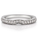 Stunning 0.30 CT Round Moissanite Stones Vintage Wedding Band 3