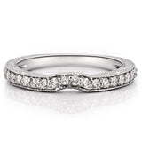 Stunning 0.30 CT Round Moissanite Stones Vintage Wedding Band 3