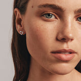 Round Cut Cubic Zirconia in 925 Sterling Silver Earrings 4
