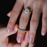 Stunning 0.3 TCW Round Moissanite Stones Half Eternity Wedding Band 6