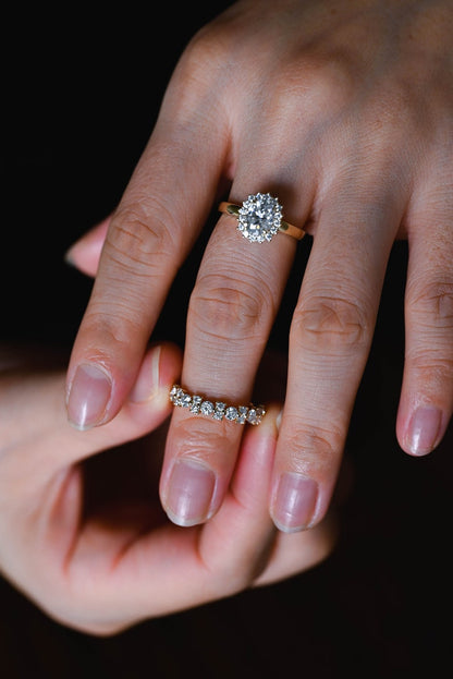 Stunning 0.3 TCW Round Moissanite Stones Half Eternity Wedding Band 6