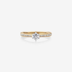 Stunning 0.48 CT Round Moissanite Engagement Ring in Pave Design