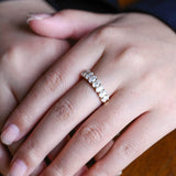 Stunning 0.3 TCW Oval Moissanite Stones Half Eternity Wedding Band 4