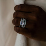Emerald Cut Solitaire Style Cubic Zirconia in 925 Sterling Silver Ring 5