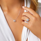 Stunning 1.0 CT Pear Moissanite Engagement Ring in Halo & Pave Designs 2