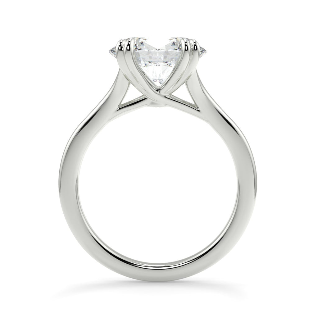 Stunning 2.85 CT East West Oval Moissanite Engagement Ring with Solitaire Design 5