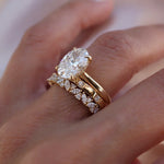 Stunning 0.2 TCW Round Moissanite Stones Dainty Wedding Bands 2
