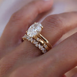 Stunning 0.2 TCW Round Moissanite Stones Dainty Wedding Bands 2