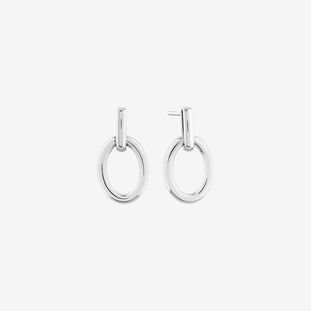 Round Cut Cubic Zirconia in 925 Sterling Silver Earrings 1