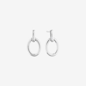 Round Cut Cubic Zirconia in 925 Sterling Silver Earrings