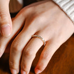 Stunning 0.2 TCW Baguette Moissanite Stones Half Eternity Wedding Bands 1
