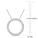Round Cut Cubic Zirconia in 925 Sterling Silver Necklace 6