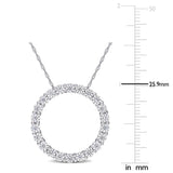 Round Cut Cubic Zirconia in 925 Sterling Silver Necklace 6