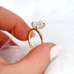 Stunning 2.5 CT Oval Moissanite Engagement Ring with Hidden Halo Design 4