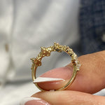 Stunning 1.0 CT Round Moissanite Stones Cluster Style Wedding Bands 5