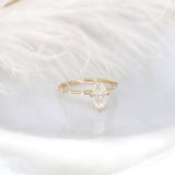 Stunning 1 CT Marquise Moissanite Engagement Ring With Dainty Design 3