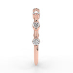 Stunning 0.28 TCW Round Moissanite Stones Dainty Wedding Band 10